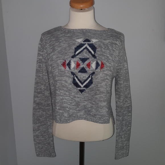 Bluecrush women's Cropped long sleeve sweater Size L - Picture 1 of 16